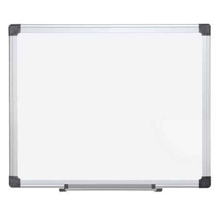 Officesource ViZual Collection Magnetic Porcelain Dry-Erase Board with Aluminum Frame - 36" x 48" OS08011MPWH